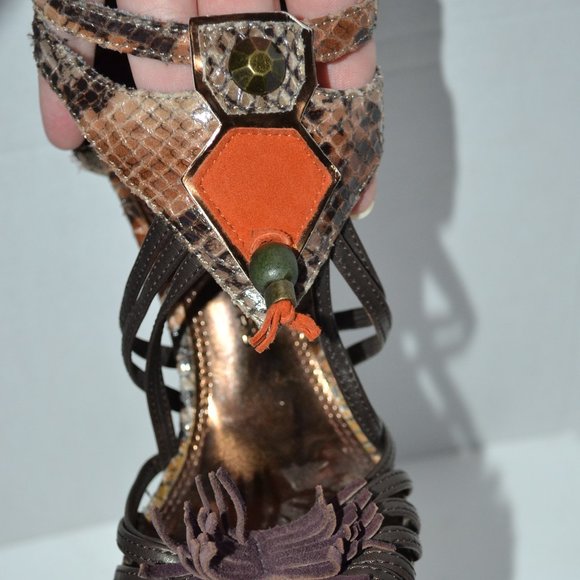 Chinese Laundry Snakeskin Stiletto Heels 6.5 - Picture 7 of 7